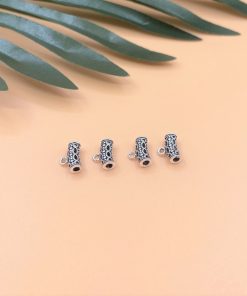 Charm móc treo dạng ống dài - Charm Bạc 925 - Mã CA845