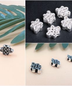 Charm bạc 925 nối chữ cát tường đúc đặc - Charm Bạc 925 - Mã CB075 CA975