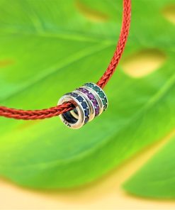 Charm bạc nối đính đá nhiều màu sắc 7 ly - Charm Bạc 925 - Mã CB915