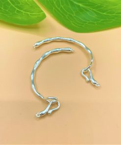 Alternative view of Charm ống nối có móc khóa cỡ lớn thiết kế cách điệu đặc biệt - Charm Bạc 925 - Mã CB1005