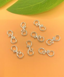 Charm nối vô cực hàn kín 2 đầu ngôi sao và trái tim bạc 925 - Charm Bạc 925 - Mã CB1150