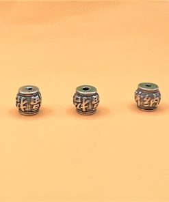Alternative view of Charm lu thống khắc chữ may mắn và phước lành bạc thái 925 - Charm Bạc 925 - Mã CA1170