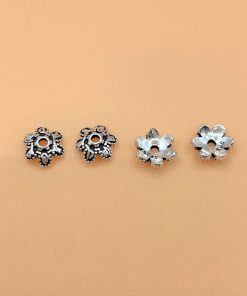 Charm ốp hạt bạc thái khắc kinh phật - Charm Bạc 925 - Mã CA072