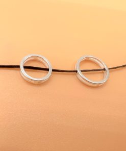 Charm bọc đá dạng tròn kiểu mới - Charm Bạc 925 - Mã CB001A