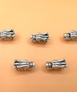 Alternative view of Charm nối đầu rồng mẫu mới nhất cho nam mix hạt 8-10mm bạc 999 - Mã CA1006