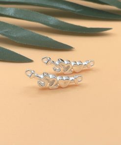 Charm 2 móc treo chữ 520 (Nghĩa là anh yêu em) - Charm Bạc 925 - Mã CB782