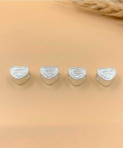Alternative view of Charm nối trái tim lỗ lớn - Charm Bạc 925 - Mã CB665
