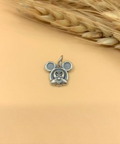 Charm móc treo chuột Mickey bạc cổ - Charm Bạc 925 - Mã CA655