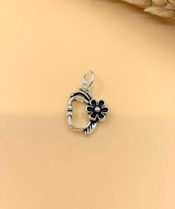 Charm móc treo hình hoa cách điệu - Charm Bạc 925 - Mã CA585