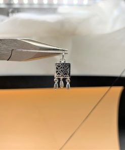 Charm móc treo hình lồng đèn tam giác - Charm Bạc 925 - Mã CA680