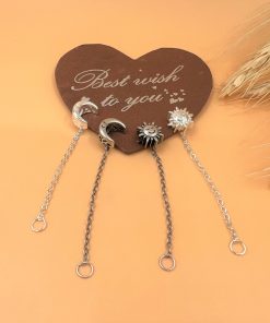 Dây chờ bạc 925 nối charm hình mặt trăng mặt trời - Charm Bạc 925 - Mã CA795 CA796 CB411 CB412