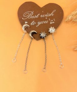 Alternative view of Dây chờ bạc 925 nối charm hình mặt trăng mặt trời - Charm Bạc 925 - Mã CA795 CA796 CB411 CB412