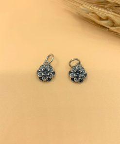 Charm móc treo hoa 3 tầng bạc cổ - Charm Bạc 925 - Mã CA640