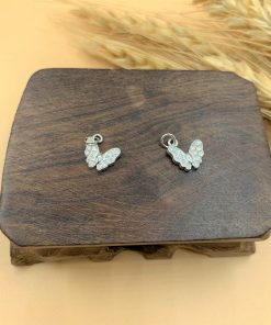 Charm treo hình bướm đính đá - Charm Bạc 925 - Mã CA630
