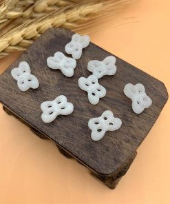 Alternative view of Charm nối hình bướm bằng đá trắng dolomite - BBBN01