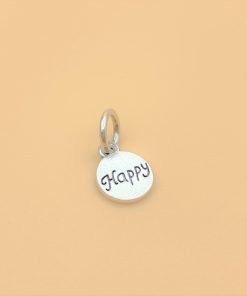 Charm bạc thái móc treo chữ Happy cỡ nhỏ - Charm bạc 925 - Mã CA485