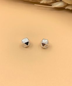 Bi bạc 925 đa giác đơn giản loại nhỏ đủ kích thước làm diy - Charm Bạc 925 - Mã CB111 CB114 CA106