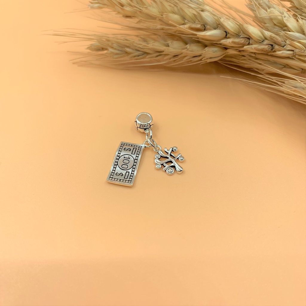 Charm bạc thái móc treo đồng tiền và cây gia đình - Charm Bạc 925 - Mã CA740 - Ảnh 2