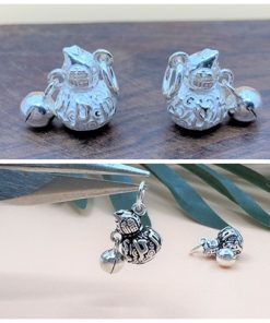 Charm móc treo hồ lô và chuông bạc cực xinh - Charm Bạc 925 - Mã CB197 CA915