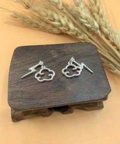 Charm bạc móc treo mây và tia sét - Charm Bạc 925 - Mã CB740