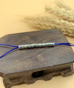 Charm nối hình ống dài khắc hoa văn loại bé - Charm Bạc 925 - Mã CA027
