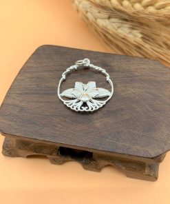 Charm treo giỏ hoa tròn mẫu lớn - Charm Bạc 925 - Mã CB635
