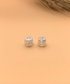 Alternative view of Charm trụ nối lu thống khắc cỏ 4 lá - Charm Bạc 925 - Mã CB031