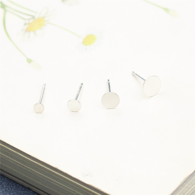 Hoa tai kiểu đinh bạc 925 có khấc đơn giản - Charm Bạc 925 - Mã CB473 - Ảnh 4