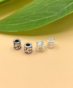 Charm nối khắc trụ hoa văn bạc 925 - Charm Bạc 925 - Mã CB032 CA1330