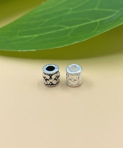 Alternative view of Charm nối khắc trụ hoa văn bạc 925 - Charm Bạc 925 - Mã CB032 CA1330