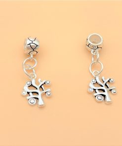 Alternative view of Charm bạc móc treo cây gia đình kèm ống lớn - Charm bạc 925 - Mã CA480 CB800