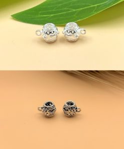 Charm móc treo dạng ống ngắn kiểu lu - Charm Bạc 925 - Mã CA037 CB1385