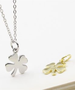 Alternative view of Charm bạc móc treo cỏ 4 lá may mắn kiểu mới có thể làm mặt dây chuyền - Charm bạc 925 - Mã CB500