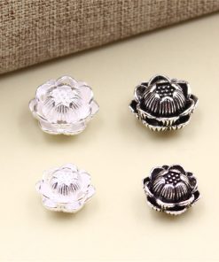 Charm bạc nối hình hoa sen - Charm bạc 925 - Mã CB365 CA255