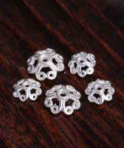 Charm ốp đá hình hoa văn trái tim - Charm Bạc 925 - Mã CB010