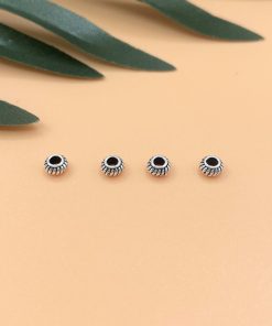Alternative view of Charm bạc thái nối bánh xe có khấc - Charm bạc 925 - Mã CA015 CA020 CA021 CA022