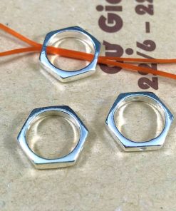 Bọc hình lục giác - Charm Bạc 925 - Mã CB0051