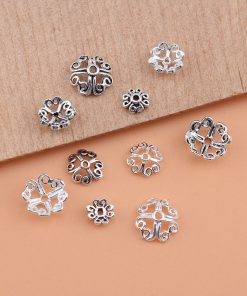 Alternative view of Charm ốp đá một mặt hoa trái tim - Charm Bạc 925 - Mã CA076