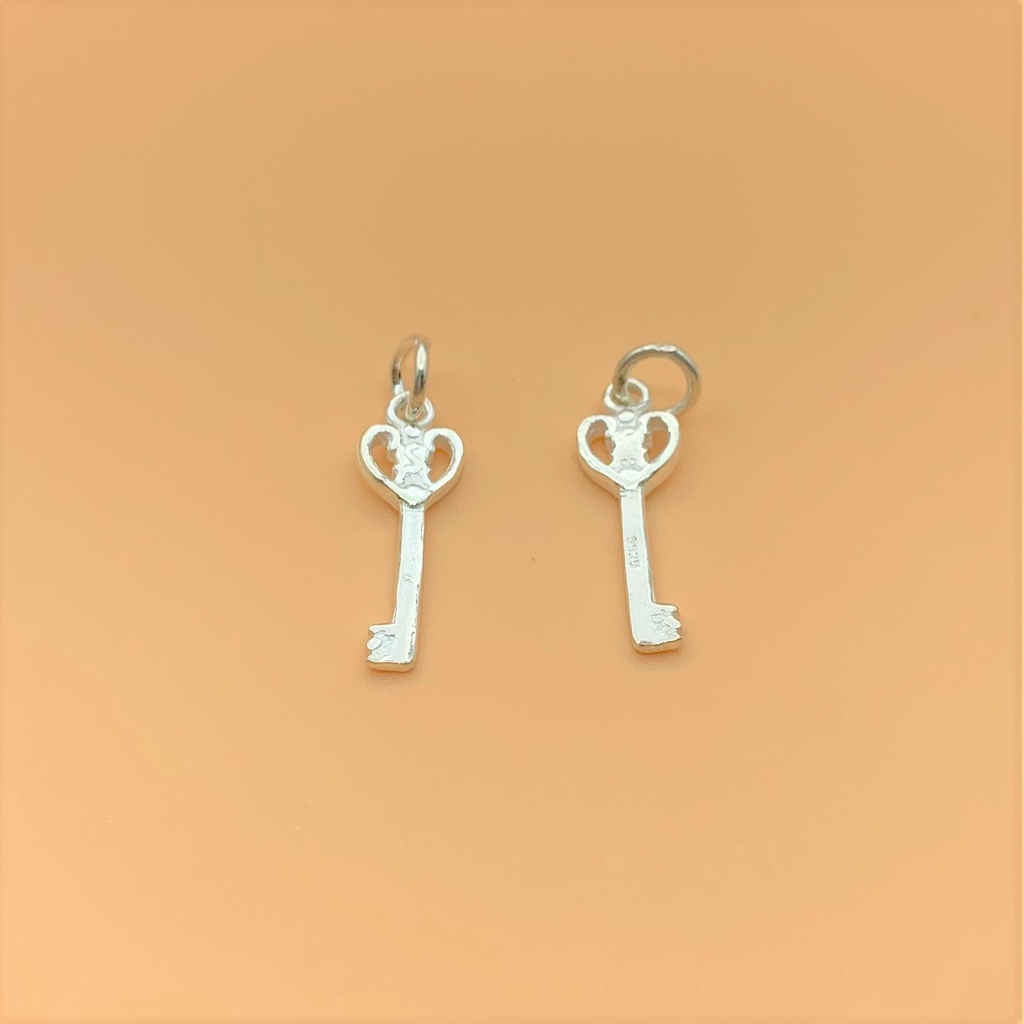 Charm bạc móc treo khóa trái tim - Charm bạc 925 - Mã CB270