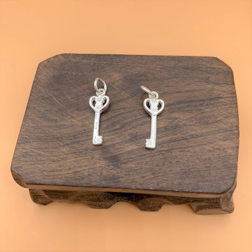 Charm bạc móc treo khóa trái tim - Charm bạc 925 - Mã CB270 - Ảnh 2