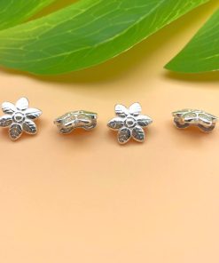 Charm nối 2 đầu hoa 6 cánh - Charm bạc 925 - Mã CB058