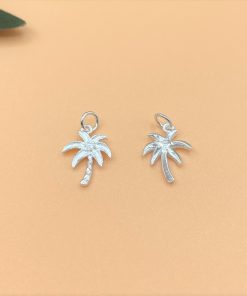 Charm bạc Móc treo hình cây dừa - Charm bạc 925 - Mã CB280