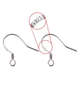 Móc hoa tai bạc để làm đồ handmade DIY - CB470