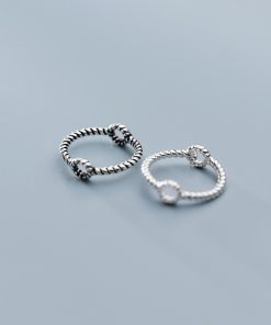 Charm Bọc đá dạng bánh xe tròn có vằn - Charm bạc 925 - Mã CB029