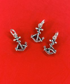 Charm bạc thái Móc treo mỏ neo thuyền - Charm Bạc 925 - Mã CA280