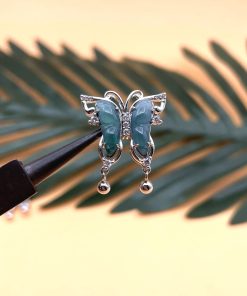 Charm Nối Bướm NL Nephrite Bạc 925 Cỡ Lớn (Mẫu Ở Ảnh Cuối) - Charm Bạc 925 - Mã CD035
