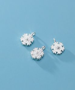 Charm móc treo bông tuyết dày - Charm bạc 925 - Mã CB216