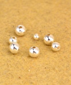 Combo 100 viên bi bạc 925 trơn 3mm 4mm 5mm để làm sản phẩm handmade - CB110