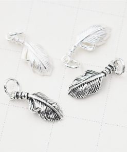 Charm bạc móc treo hình lông vũ - Charm bạc 925 - Mã CA193 và CB530