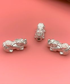 Charm tỳ hưu bạc 999 cầu tài lộc dùng để mix vòng tay - Charm Bạc 999 - Mã CB125